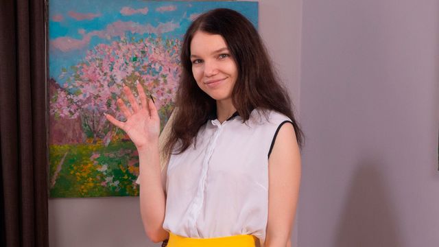 Unapproachable Adel at brunette dirt