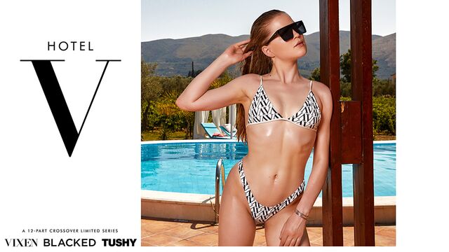 Natural tits scene with bouncy Angelina Robihood from Vixen