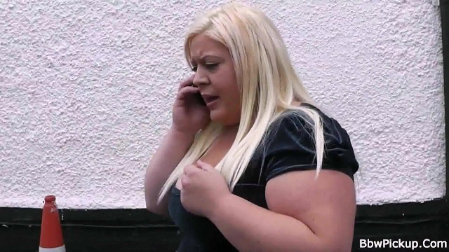 Busty Blonde's huge boobs porn by BBW Pickup