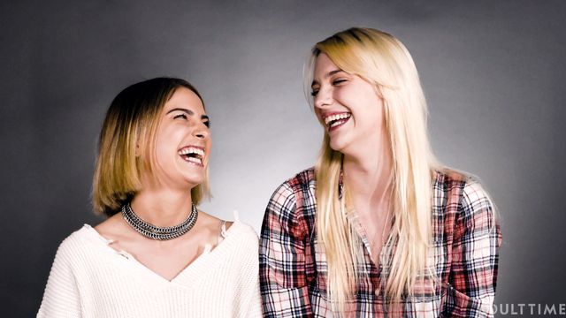 The Oral Experiment featuring Kenna James and Kristen Scott's stripping video