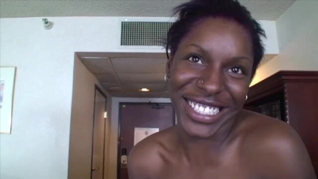 Sweet Blaq Cherry's straight hair video