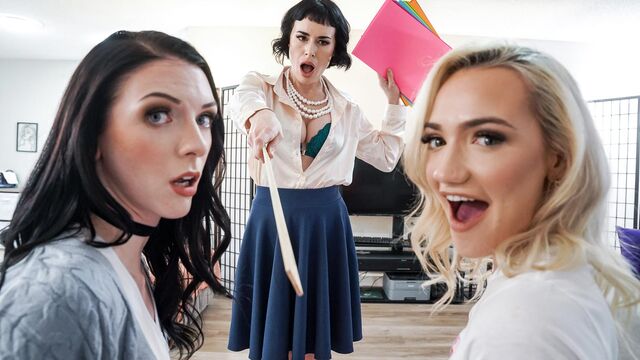 Watch enticing Olive Glass and Celestina Blooms's xxx