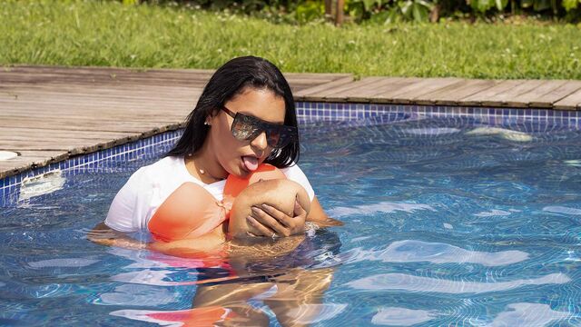 Latina Coochies featuring Kim Beltran's stripping sex