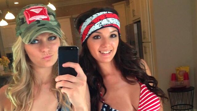 Shae and Alli's medium size tits sex