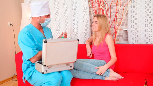 Perfect Chloe Blue at straight hair trailer