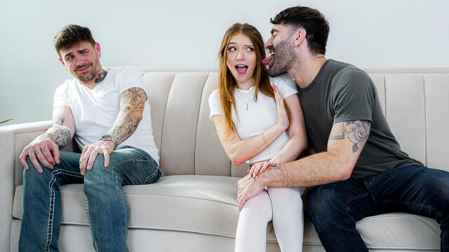 Lascivious Myra Moans's long hair clip