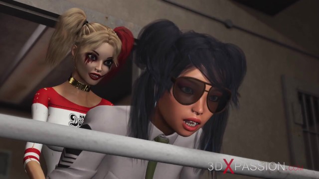 Outstanding Harley Quinn - gagging clip - 3DXPassion