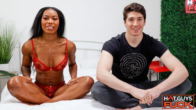 Amorous Nadia's big cock video