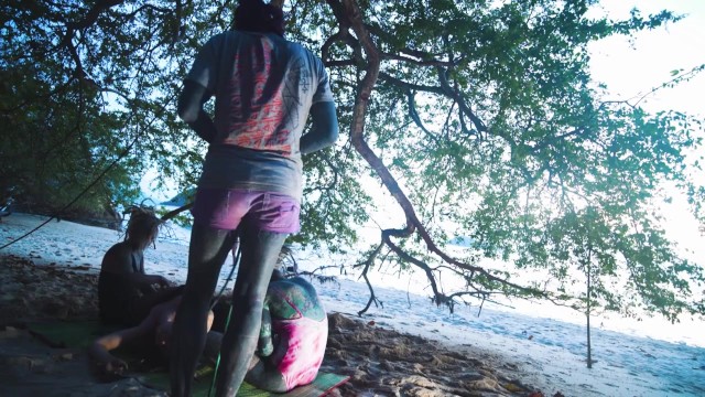 Plastic mantrap's threesome sex